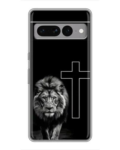 Чехол для Google Pixel 7 Pro с картинкой «Лев и Крест»