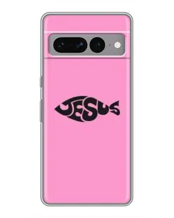 Чехол для Google Pixel 7 Pro с картинкой «Розовый символ  Jesus»