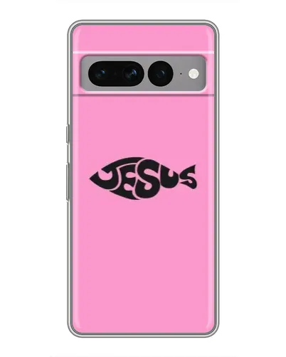 Чехол для Google Pixel 7 Pro с картинкой «Розовый символ  Jesus»