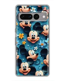 Чехол для Google Pixel 7 Pro с картинкой «Паттерн Микки и Минни»