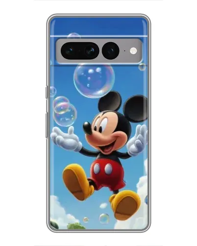 Чехол для Google Pixel 7 Pro с картинкой «Mickey и мыльные пузыри»