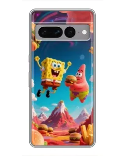 Чехол для Google Pixel 7 Pro с картинкой «Космический фастфуд»