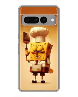 Чехол для Google Pixel 7 Pro с картинкой «Губка Боб повар»