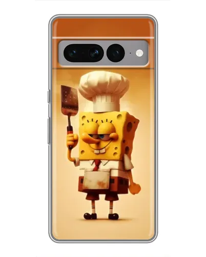 Чехол для Google Pixel 7 Pro с картинкой «Губка Боб повар»