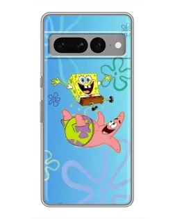 Чехол для Google Pixel 7 Pro с картинкой «Спанч Боб и Патрик»