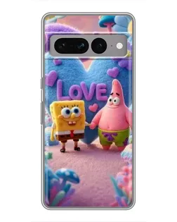 Чехол для Google Pixel 7 Pro с картинкой «Губка Боб Патрик»