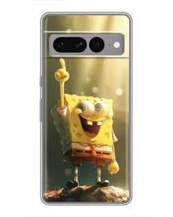 Чехол для Google Pixel 7 Pro с картинкой «Сияющий Спанч Боб»