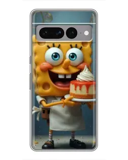Чехол для Google Pixel 7 Pro с картинкой «Повар Спанч Боб»
