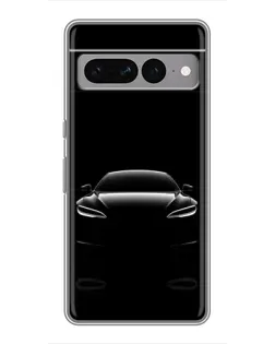 Чохол для Google Pixel 7 Pro з картинкою «Силует Tesla Night»