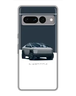 Чохол для Google Pixel 7 Pro з картинкою «Сріблястий Cybertruck Tesla»
