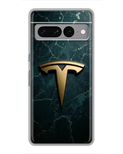Чохол для Google Pixel 7 Pro з картинкою «Мармурова Tesla Gold»