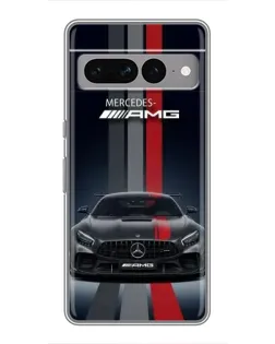 Чехол для Google Pixel 7 Pro с картинкой «Mercedes — белый карбон»