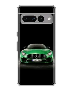 Чехол для Google Pixel 7 Pro с картинкой «Mercedes — неоновый лого»