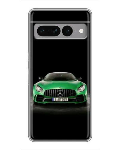 Чехол для Google Pixel 7 Pro с картинкой «Mercedes — неоновый лого»