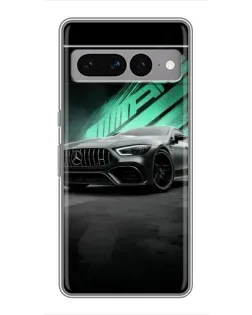 Чехол для Google Pixel 7 Pro с картинкой «Темный Mercedes AMG»