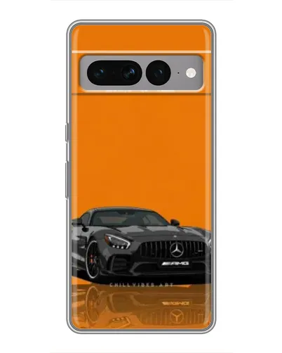 Чехол для Google Pixel 7 Pro с картинкой «Оранжевый Mercedes AMG»