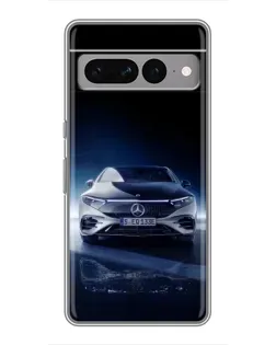Чехол для Google Pixel 7 Pro с картинкой «Ночной Mercedes EQ»