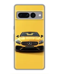 Чехол для Google Pixel 7 Pro с картинкой «Желтый Mercedes GT»