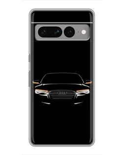 Чехол для Google Pixel 7 Pro с картинкой «Audi — ночной контур»