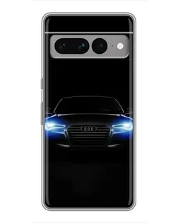 Чехол для Google Pixel 7 Pro с картинкой «Audi в неоне»