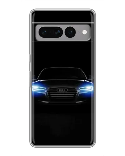 Чехол для Google Pixel 7 Pro с картинкой «Audi в неоне»
