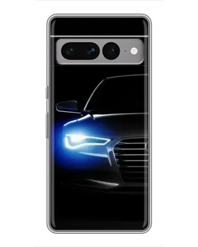 Чехол для Google Pixel 7 Pro с картинкой «Неоновый взгляд Audi»