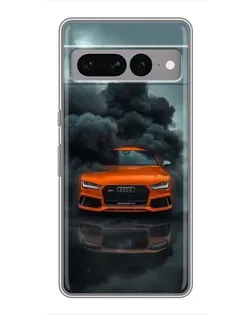 Чехол для Google Pixel 7 Pro с картинкой «Audi в облаках дыма»