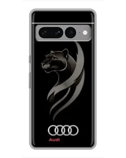 Чехол для Google Pixel 7 Pro с картинкой «Графика — пантера и Audi»