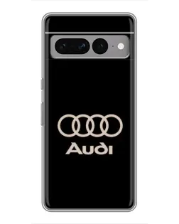 Чехол для Google Pixel 7 Pro с картинкой «Audi — золотой логотип»