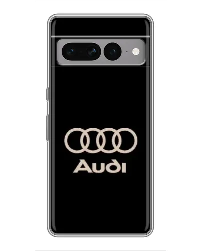 Чехол для Google Pixel 7 Pro с картинкой «Audi — золотой логотип»