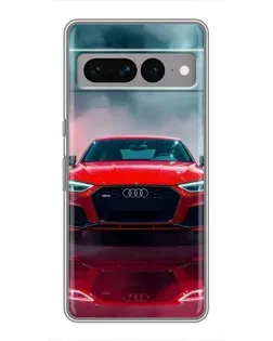 Чехол для Google Pixel 7 Pro с картинкой «Audi RS — красный стиль»