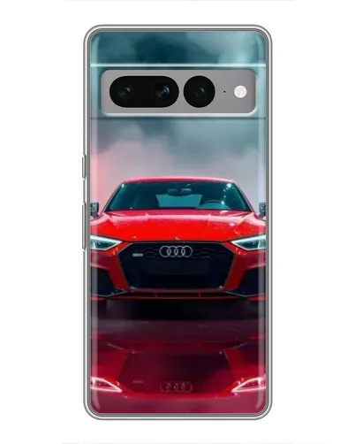 Чехол для Google Pixel 7 Pro с картинкой «Audi RS — красный стиль»