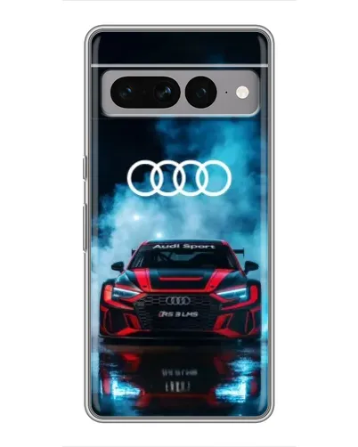 Чехол для Google Pixel 7 Pro с картинкой «Audi Sport — неон»