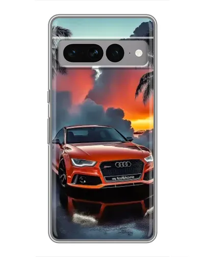 Чехол для Google Pixel 7 Pro с картинкой «Audi — закат»