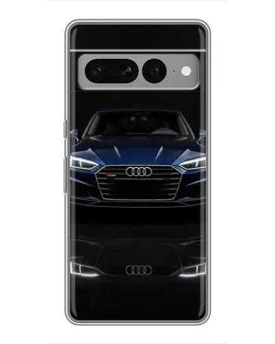 Чехол для Google Pixel 7 Pro с картинкой «Audi — ночное отражение»