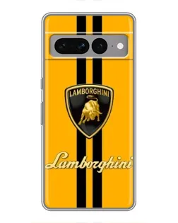 Чехол для Google Pixel 7 Pro с картинкой «Lamborghini Stripe желтый»