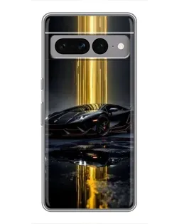 Чехол для Google Pixel 7 Pro с картинкой «Ночной Lamborghini драйв»