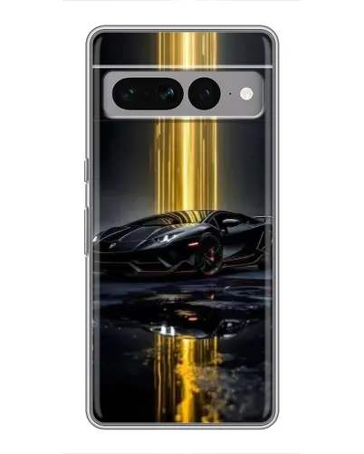 Чехол для Google Pixel 7 Pro с картинкой «Ночной Lamborghini драйв»