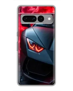 Чехол для Google Pixel 7 Pro с картинкой «Lamborghini красное сияние»