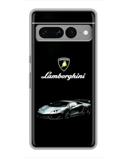 Чехол для Google Pixel 7 Pro с картинкой «Логотип Lamborghini классика»
