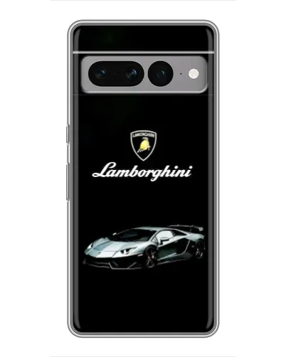 Чехол для Google Pixel 7 Pro с картинкой «Логотип Lamborghini классика»