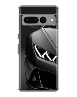 Чехол для Google Pixel 7 Pro с картинкой «Lamborghini фары детализация»