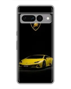 Чехол для Google Pixel 7 Pro с картинкой «Lamborghini желтый акцент»