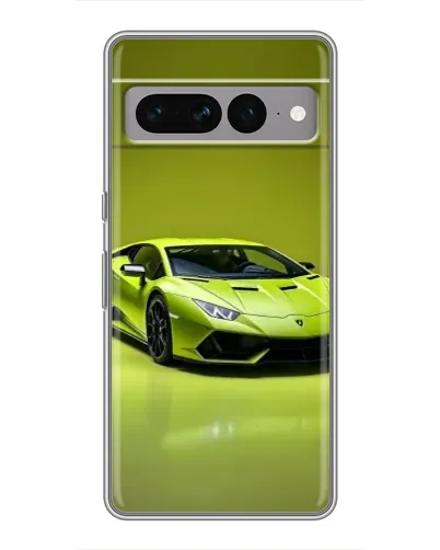 Чехол для Google Pixel 7 Pro с картинкой «Салатовый Lamborghini Huracan»