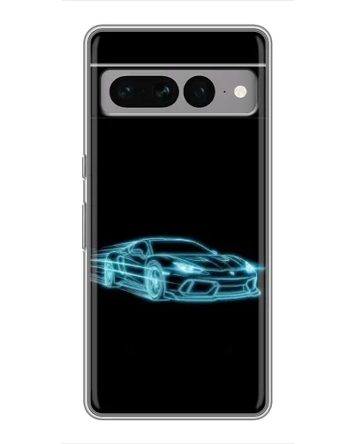 Чехол для Google Pixel 7 Pro с картинкой «Неоновый контур Lamborghini»