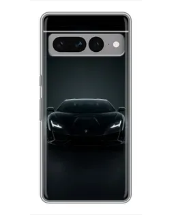 Чехол для Google Pixel 7 Pro с картинкой «Черный Lamborghini Aventador»