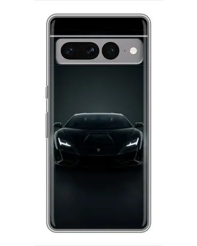 Чехол для Google Pixel 7 Pro с картинкой «Черный Lamborghini Aventador»