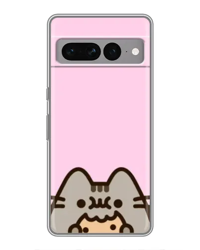 Чехол для Google Pixel 7 Pro с картинкой «Pusheen и печенье»