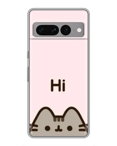Чехол для Google Pixel 7 Pro с картинкой «Пушин говорит Hi»