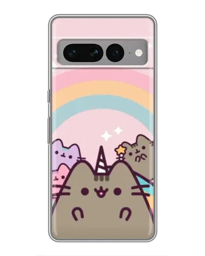 Чехол для Google Pixel 7 Pro с картинкой «Единорог Pusheen»